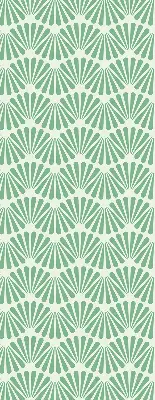 Blackout roller blind green slalom design