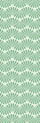 Blackout roller blind green slalom design