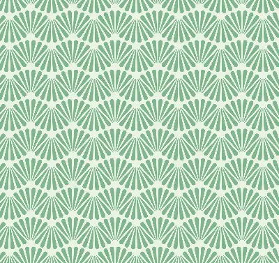 Blackout roller blind green slalom design