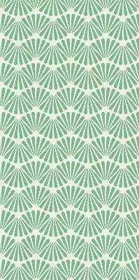 Blackout roller blind green slalom design