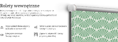 Blackout roller blind for window Green slalom