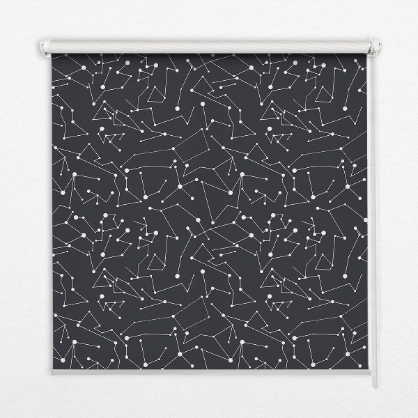 Fabric roller blind for window Constellation