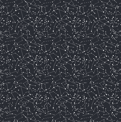 Fabric roller blind for window constellation pattern