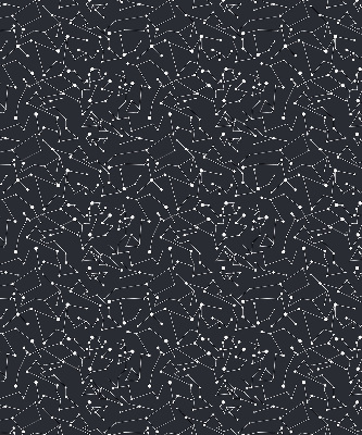 Fabric roller blind for window constellation pattern