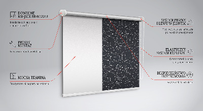 Fabric roller blind for window constellation pattern