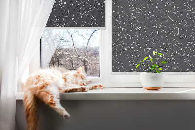 Fabric roller blind for window Constellation