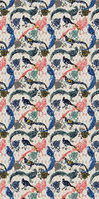 Blackout roller blind for window Colorful peacocks