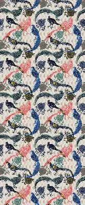 Blackout roller blind for window colorful peacocks pattern