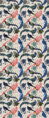 Blackout roller blind for window Colorful peacocks
