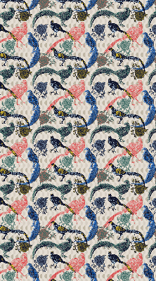 Blackout roller blind for window Colorful peacocks
