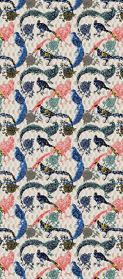 Blackout roller blind for window Colorful peacocks