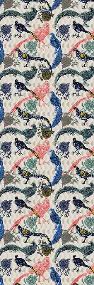 Blackout roller blind for window colorful peacocks pattern