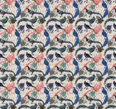 Blackout roller blind for window colorful peacocks pattern