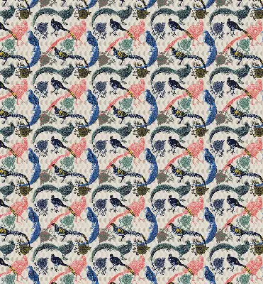 Blackout roller blind for window colorful peacocks pattern