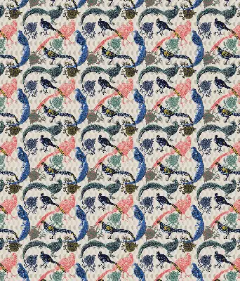 Blackout roller blind for window colorful peacocks pattern