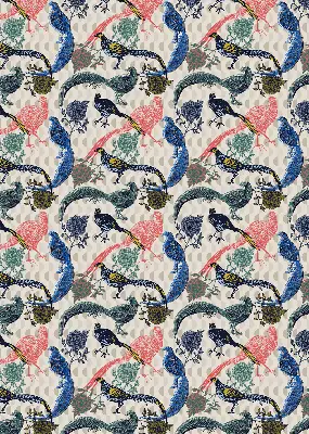 Blackout roller blind for window colorful peacocks pattern
