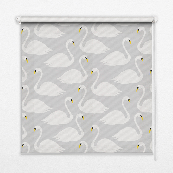 Blackout roller blind Swans