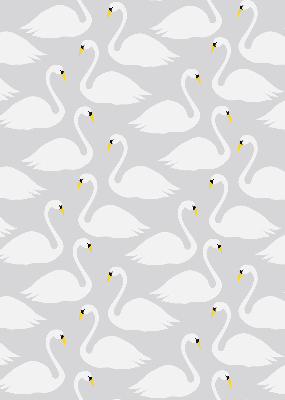 Blackout roller blind Swans