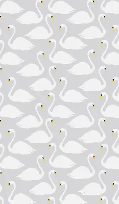 Blackout roller blind swans pattern