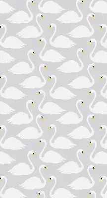 Blackout roller blind swans pattern
