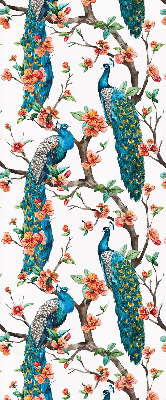 Blackout roller blind for window Peacock on a branch