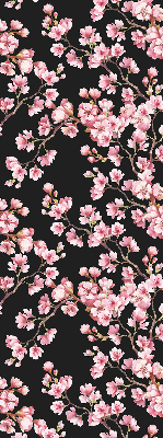 Fabric roller blind for window Flowers from the tree