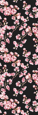 Fabric roller blind for window Flowers from the tree