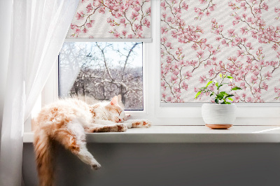 Blackout roller blind Pink lily