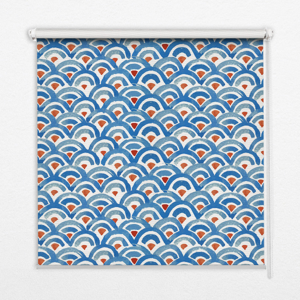 Blackout roller blind for window Colorful scales