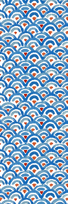 Blackout roller blind for window colorful scales pattern