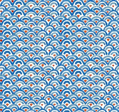 Blackout roller blind for window colorful scales pattern