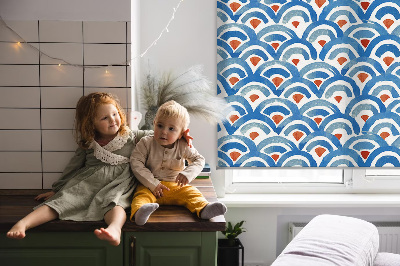 Blackout roller blind for window Colorful scales