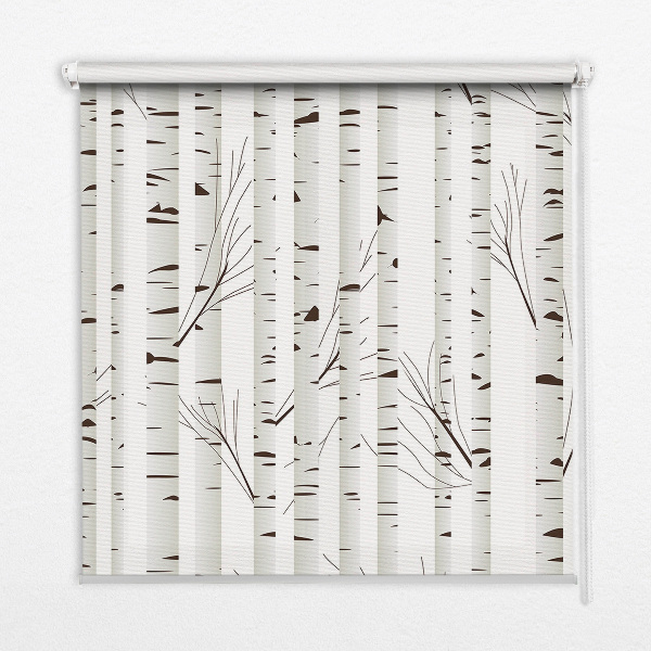 Fabric roller blind for window Birches