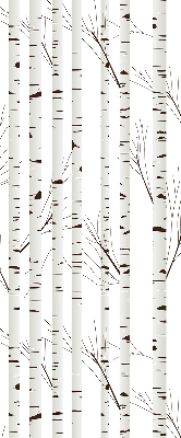 Fabric roller blind for window Birches