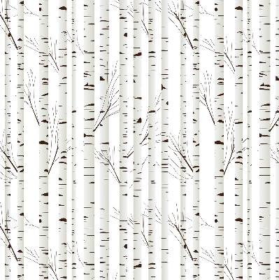 Fabric roller blind for window Birches
