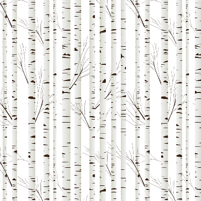 Fabric roller blind for window Birches