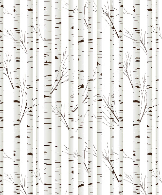 Fabric roller blind for window Birches