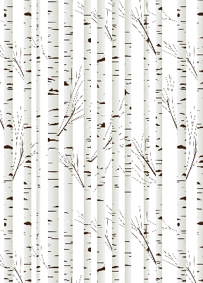 Fabric roller blind for window Birches