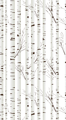 Fabric roller blind for window Birches