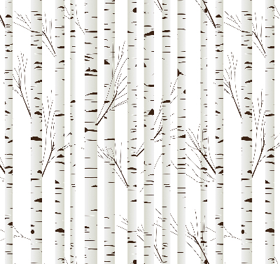 Fabric roller blind for window Birches