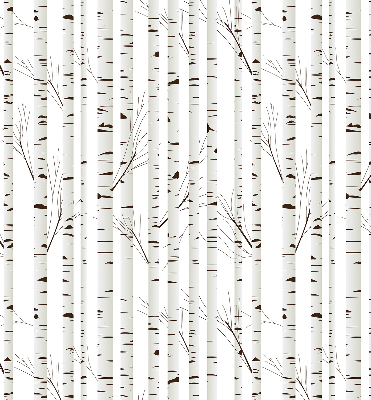 Fabric roller blind for window Birches