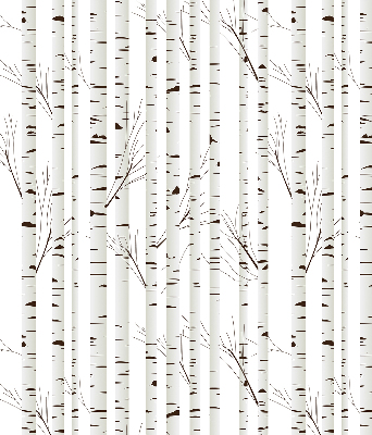Fabric roller blind for window Birches