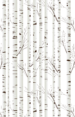 Fabric roller blind for window Birches