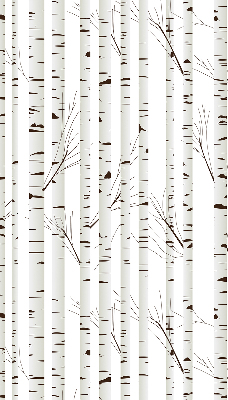 Fabric roller blind for window Birches