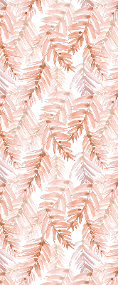 Blackout roller blind pink leaves pattern