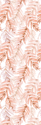 Blackout roller blind pink leaves pattern