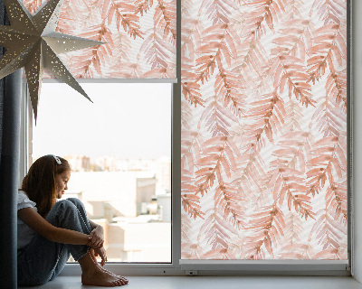 Blackout roller blind Pink leaves