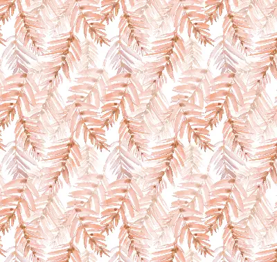 Blackout roller blind pink leaves pattern