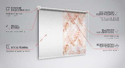 Blackout roller blind Pink leaves