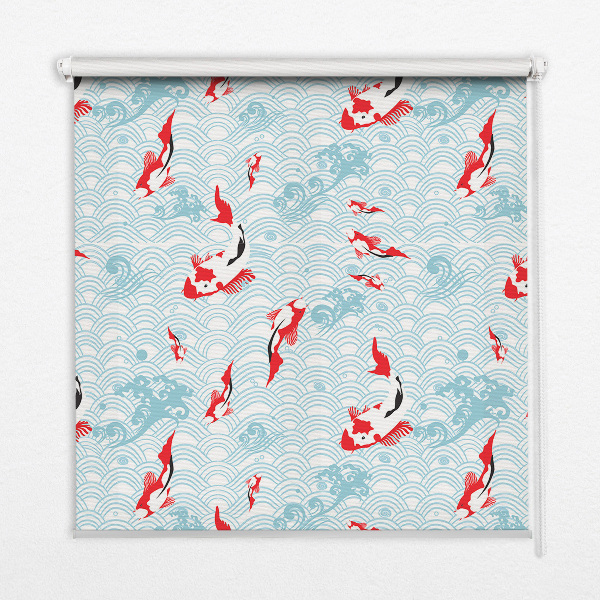 Blackout roller blind for window Fish in the water